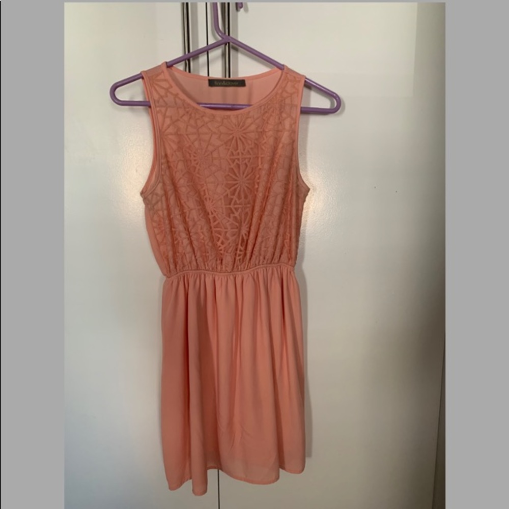 textured pink dress